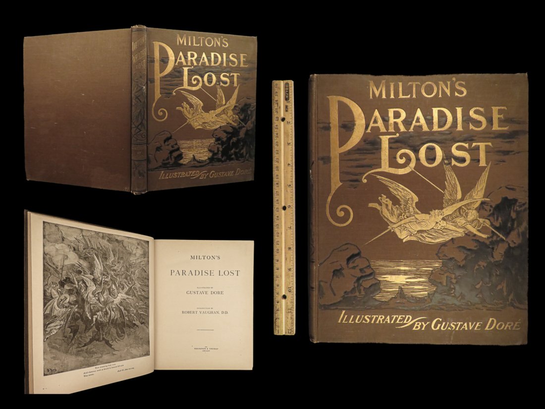 1901 Paradise Lost 1ed John Milton GUSTAVE DORÉ Art God Genesis Bible FOLIO (1 of 10)