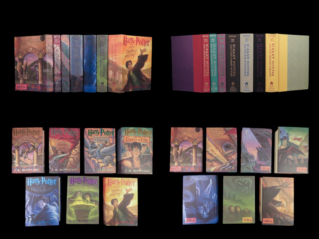 1998 Harry Potter 1eds by J.K. Rowling Wizards Magic Sorcery Voldemort 7v SET (1 of 10)