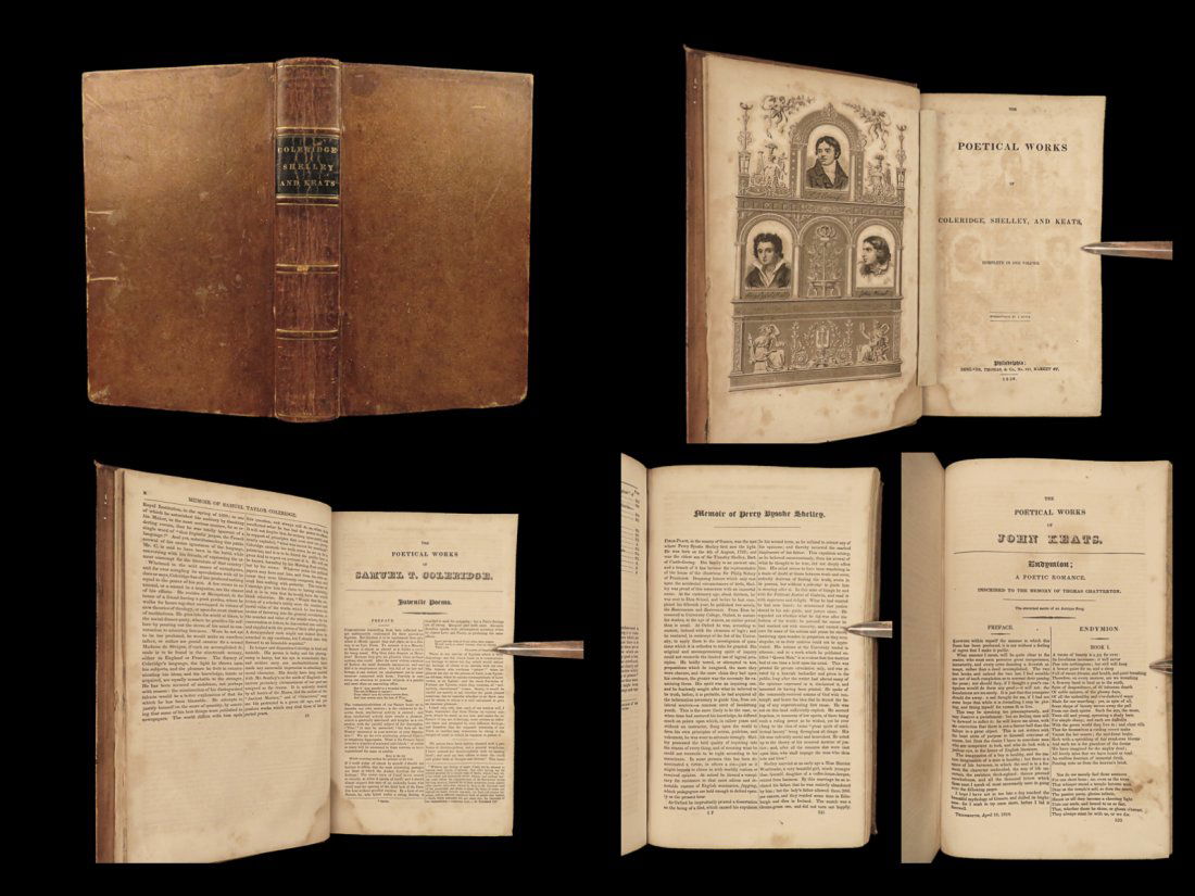 1836 Samuel Taylor COLERIDGE John KEATS Romance SHELLEY Poetry Poetical Works (1 of 10)