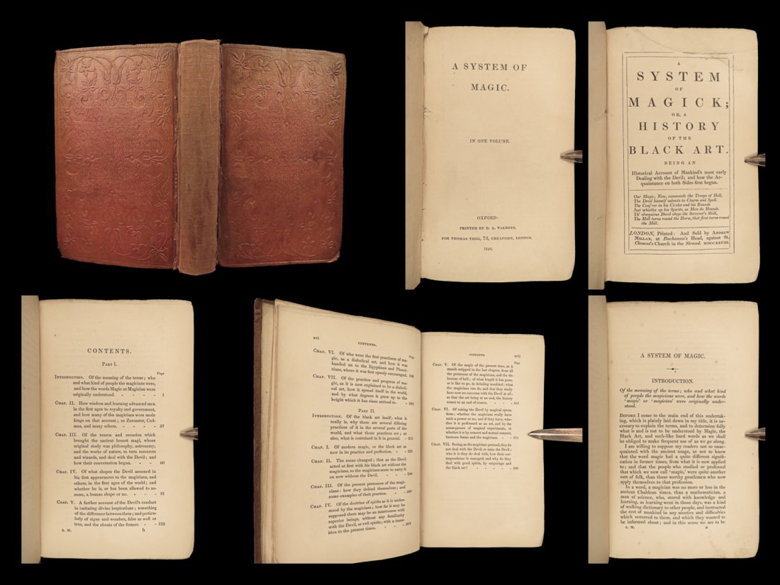1840 System of MAGIC Wizards Sorcery Astrology Demons Devils Occult Daniel Defoe (1 of 10)