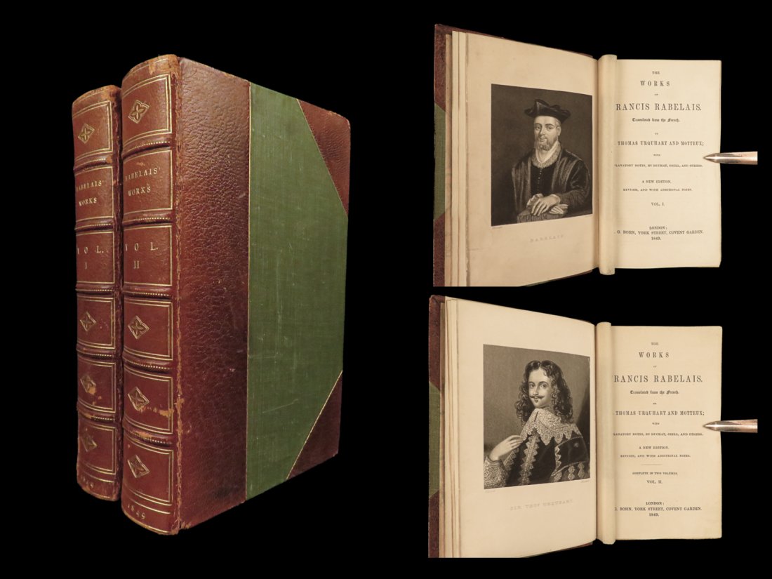1849 BEAUTIFUL SET Works of Francois Rabelais Illustrated Gargantua Pantagruel (1 of 10)