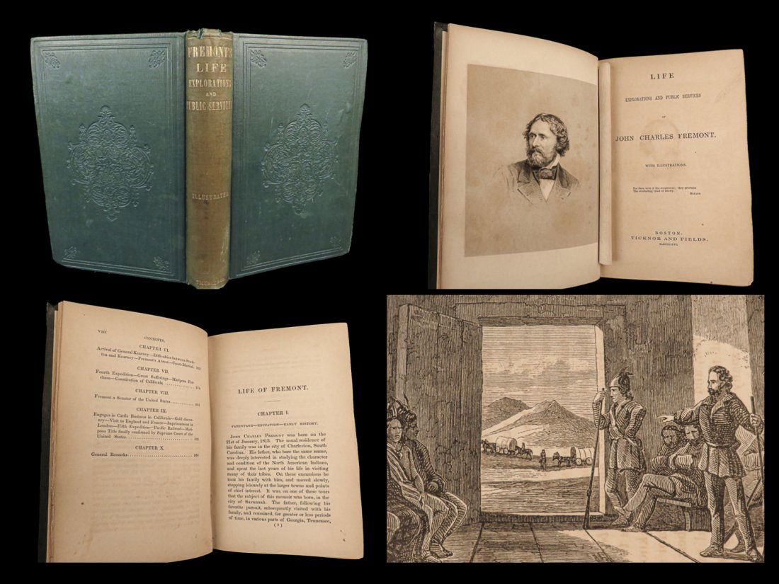 1856 California 1ed John Fremont Exploration Memoirs Oregon Trail Nevada Indians (1 of 10)