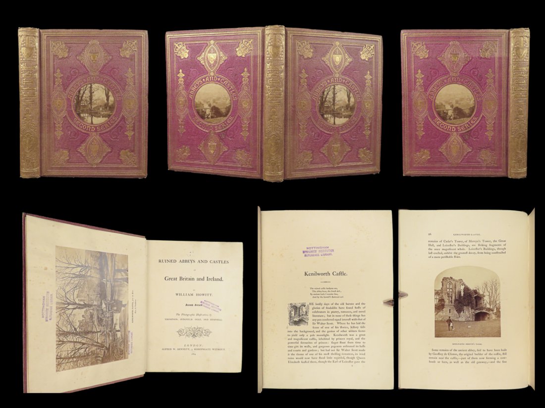 1864 BEAUTIFUL 1ed Ruined Abbeys Castles Britain Ireland Kenilworth Lindisfarne (1 of 10)