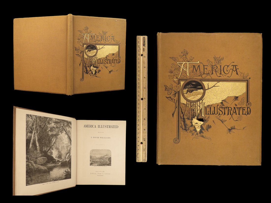 1883 America YELLOWSTONE Illustrated Folio Hudson River Niagara Falls YOSEMITE (1 of 10)