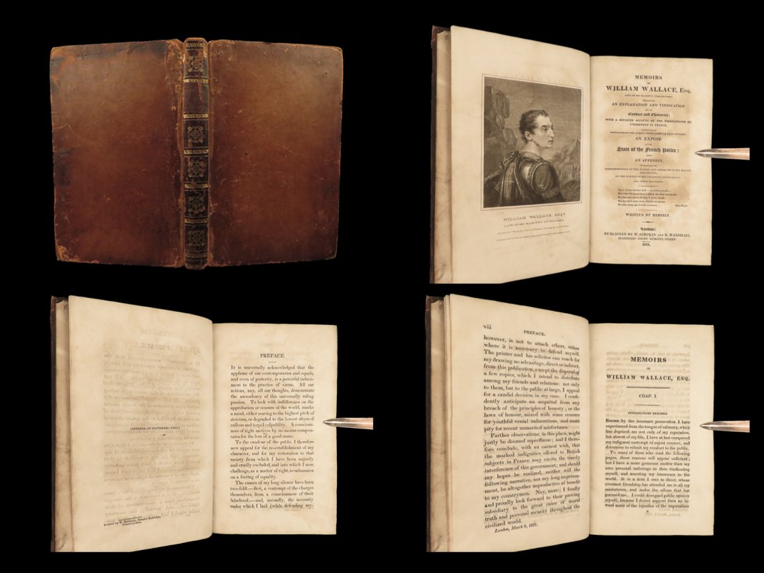 1821 WILLIAM WALLACE 1ed Memoirs of French Political Prisoner 15th Kings Hussars (1 of 10)