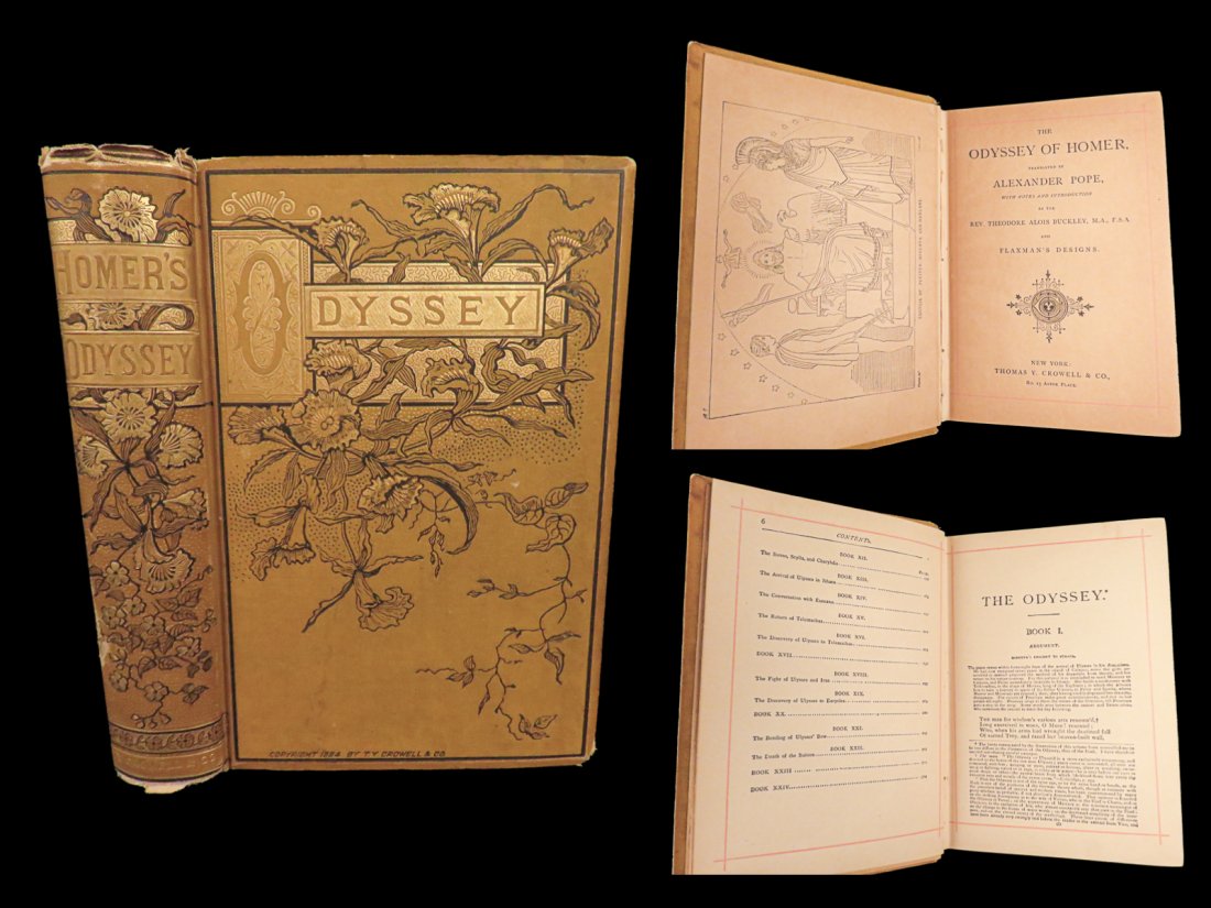 1880 The ODYSSEY of HOMER Greek Mythology Epic Poem ILIAD Alexander Pope English: 1880 The ODYSSEY of HOMER Greek Mythology Epic Poem ILIAD Alexander Pope English “The Odyssey of Homer,” translated by Alexander Pope, offers a rendition of one of the ancient worlds most illu