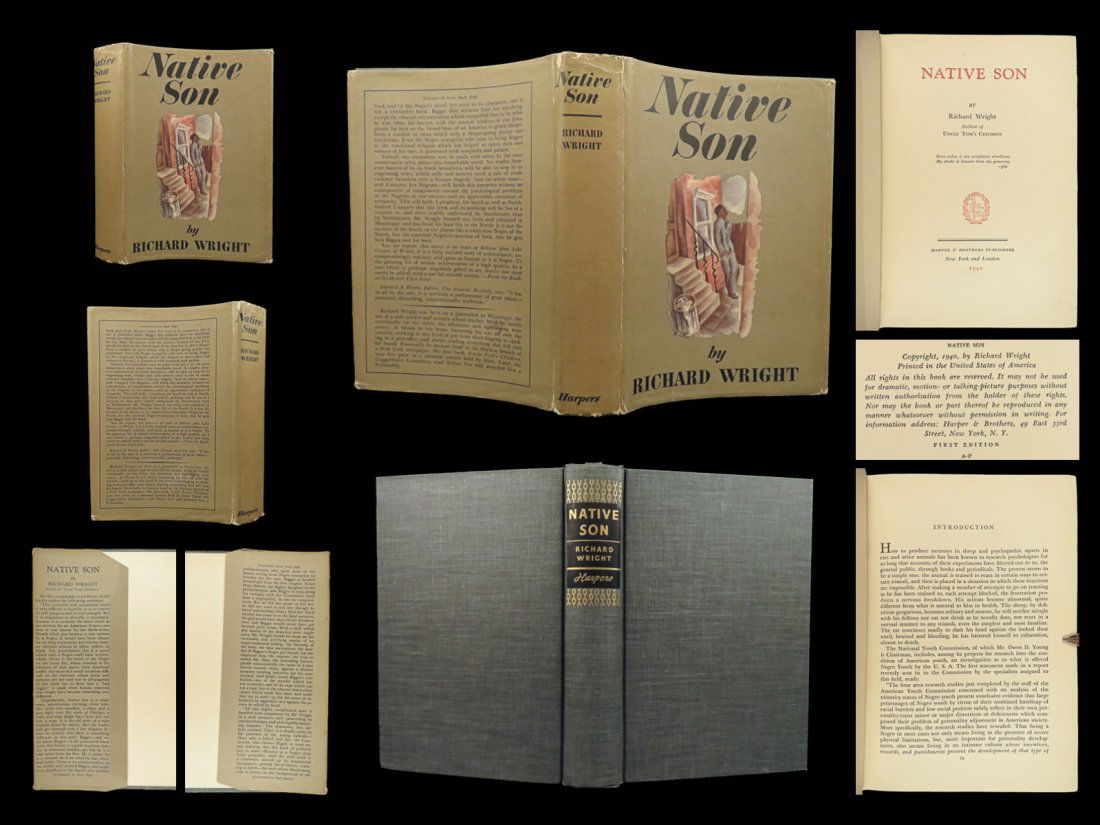 1940 NATIVE SON 1ed Richard Wright CIVIL RIGHTS Segregation Racism Black History (1 of 10)