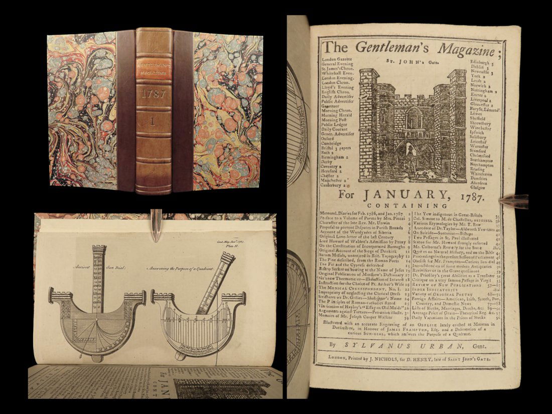 1787 George Washington American Florida Shakespeare Tobacco Gentlemans Magazine (1 of 10)