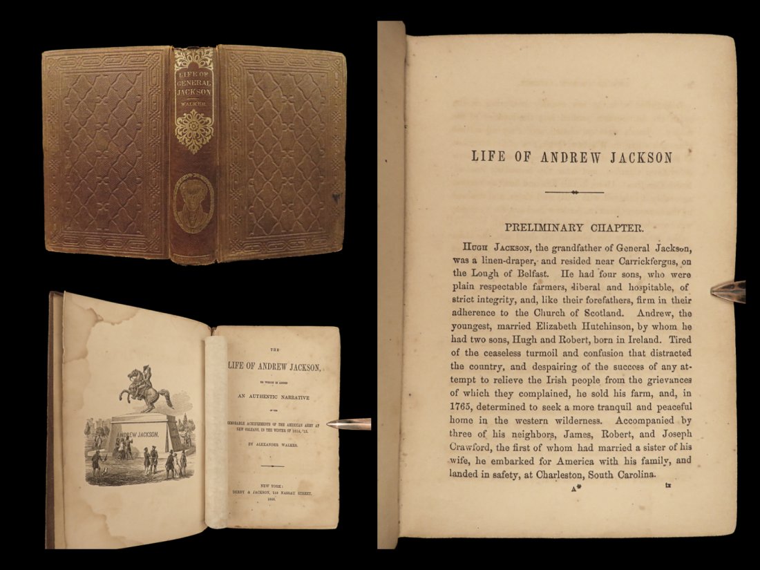 1860 Life of Andrew Jackson Battle of NEW ORLEANS War of 1812 Alexander Walker (1 of 10)