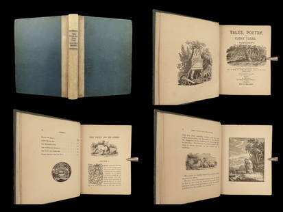 1881 Fairy Tales Limited Ed Thomas BEWICK 100 Woodcuts RARE Poetry Walter Brown: 1881 Fairy Tales Limited Ed Thomas BEWICK 100 Woodcuts RARE Poetry Walter Brown “Tales, Poetry, and Fairy Tales” by Walter Brown is a captivating anthology comprising 25 narratives, poems, and