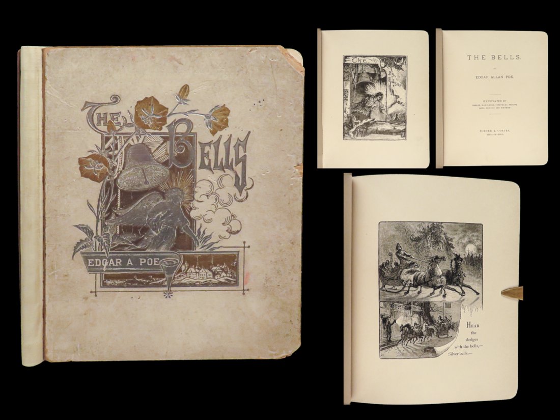 1881 Edgar Allan POE 1st ed The Bells Esoteric Occult Horror Literature Poetry (1 of 10)