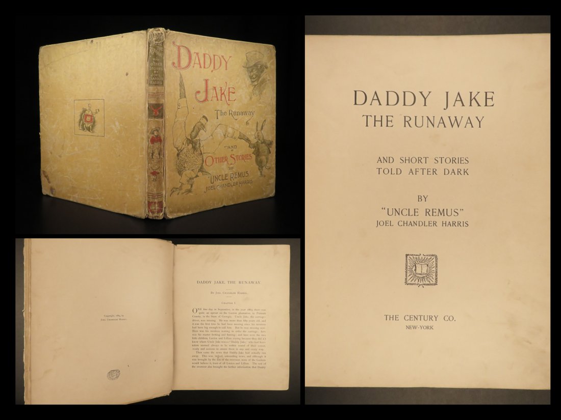 1889 Black America 1st ed Daddy Jake Runaway Uncle Remus Joel Harris Slavery (1 of 10)