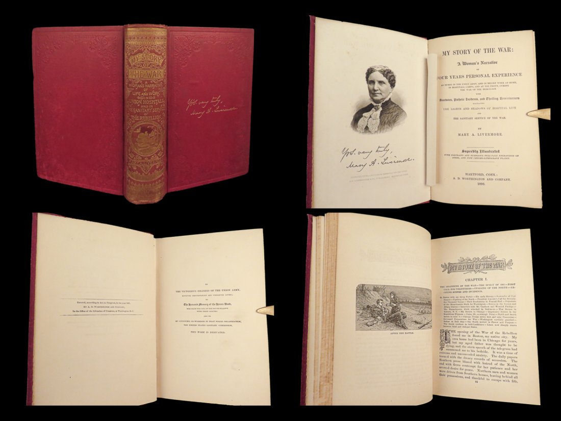 1892 Civil War NURSING Mary Livermore My Story Hospital Union Women FEMINISM (1 of 10)