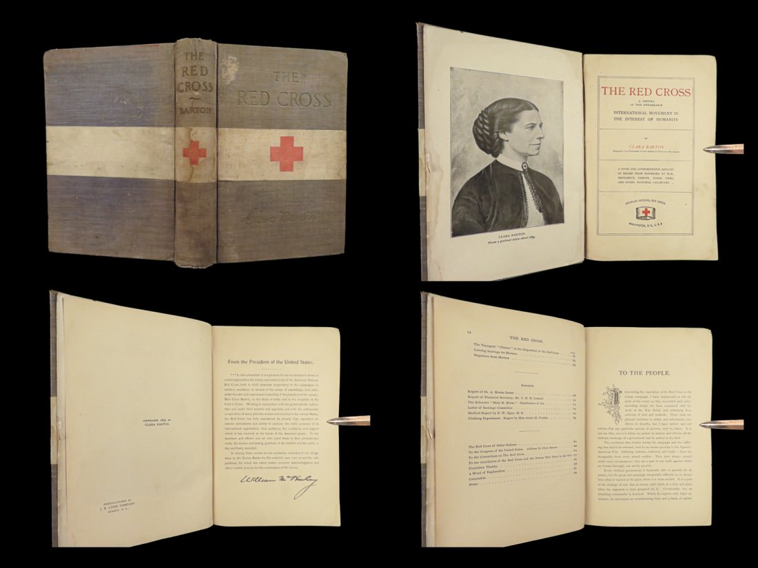 1898 NURSING 1ed Clara Barton Red Cross Civil War Medicine Texas Illustrated (1 of 10)