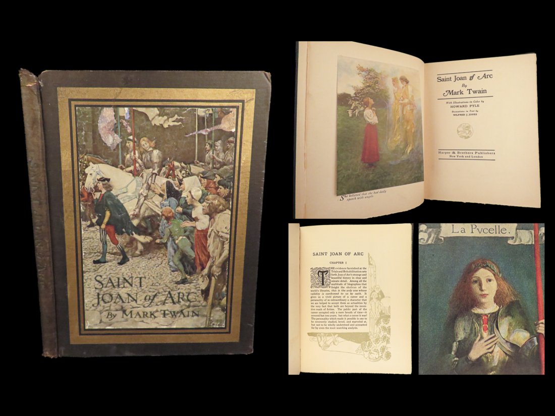 1919 MARK TWAIN 1ed Saint Joan of Arc Recollections Jeanne dArc Howard Pyle ART (1 of 10)