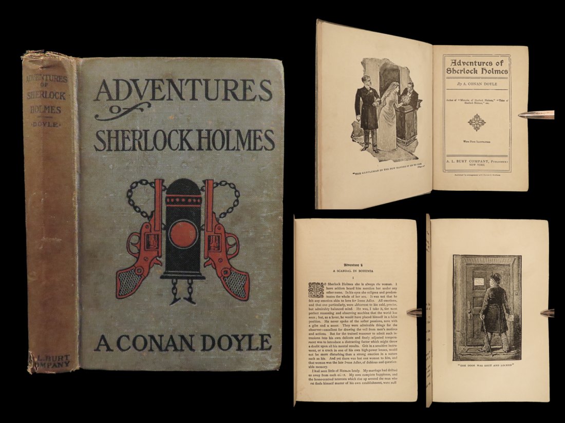 1892 Adventures of Sherlock Holmes Arthur Conan Doyle Illustrated Mystery Watson (1 of 10)