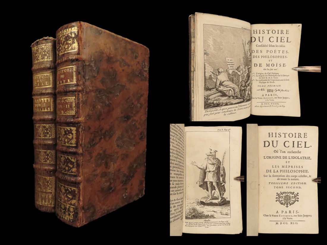 1739 Occult Pagan 1ed Astrology Cosmogony Egyptian Mythology Illustrated Pluche (1 of 10)