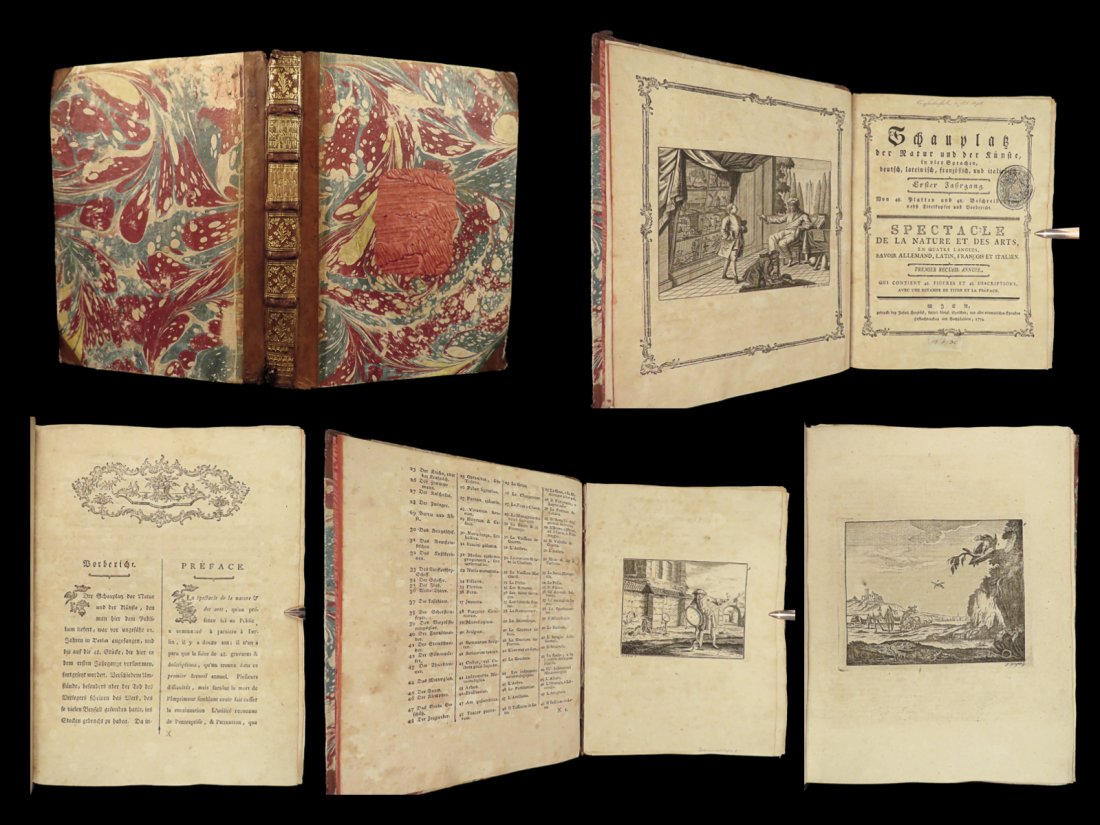 1774 Spectacle Nature & Art FARMING German Windmills Warships Meteorology (1 of 10)