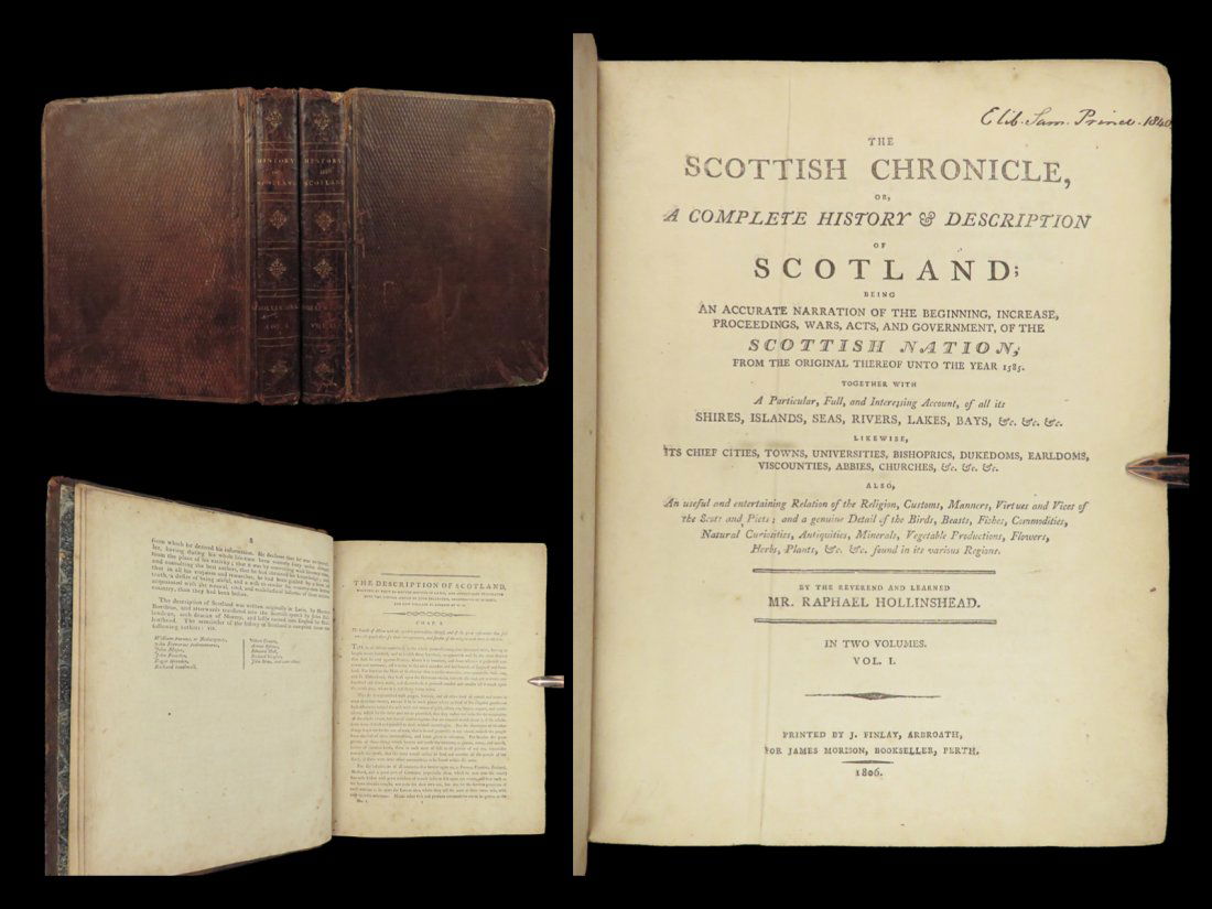1806 Holinshed Chronicle Scotland England Shakespeare Macbeth Influ. Spenser 2v (1 of 10)