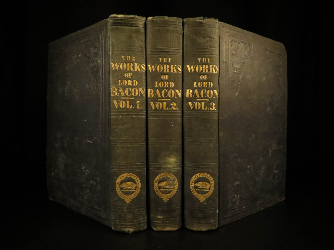 1842 Francis Bacon Complete Works Philosophy Science Essays Natural History English (1 of 10)