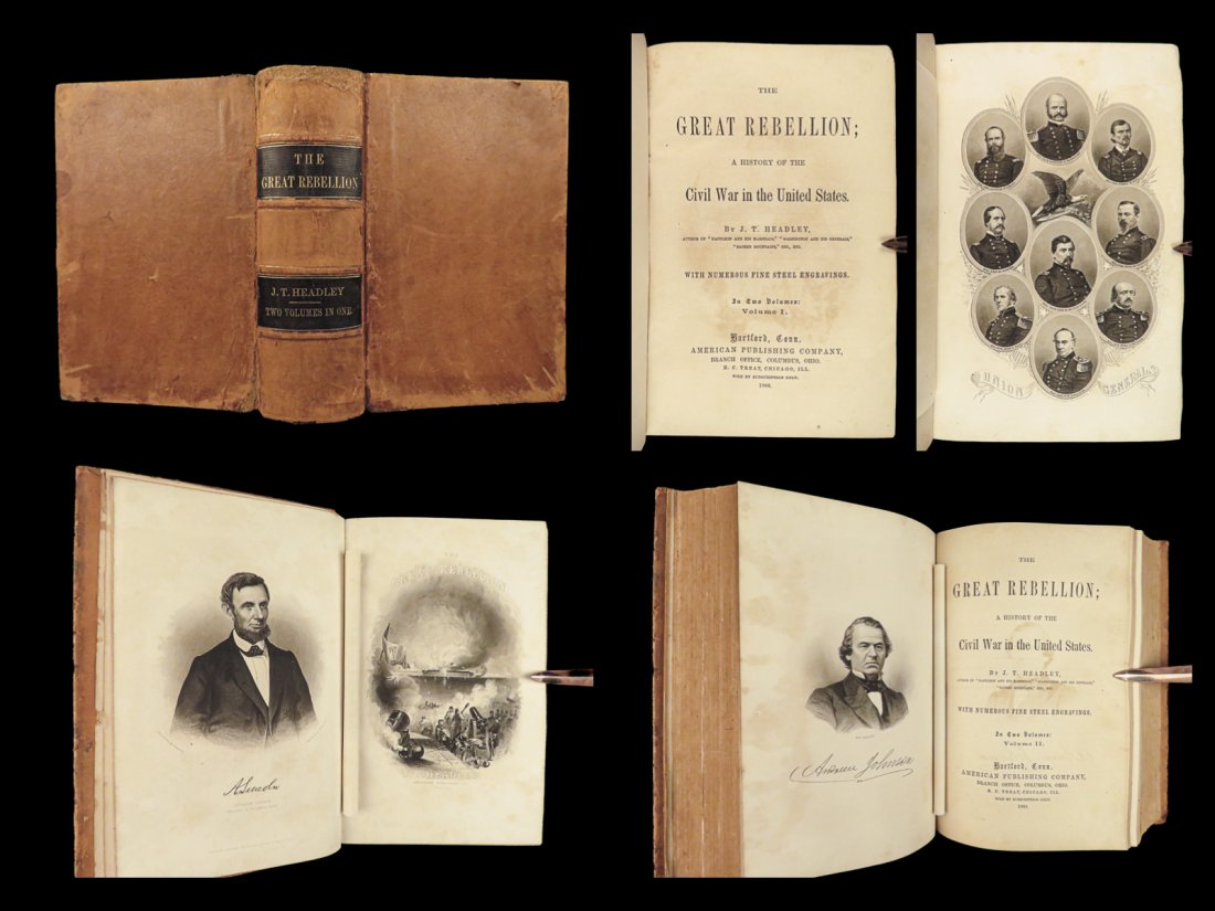 1866 Civil War 1ed The Great Rebellion US Confederate Union Lee Grant Headley (1 of 10)