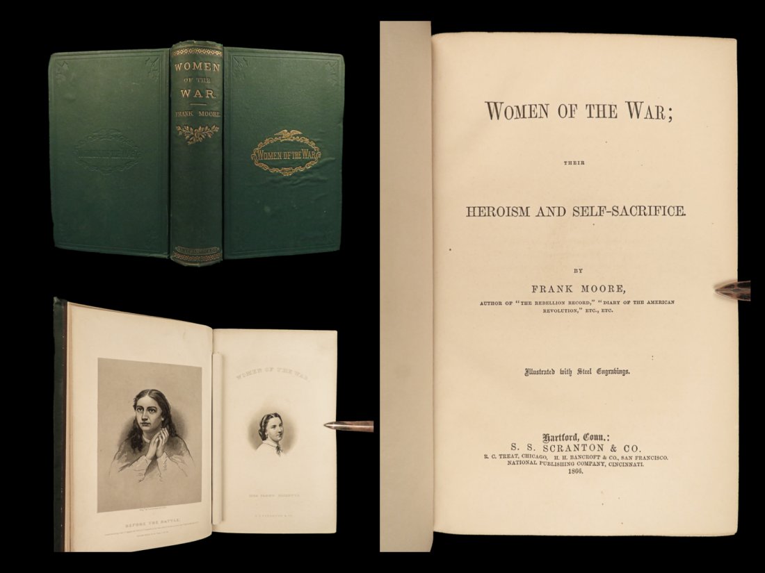1866 Women of the Civil War 1ed Americana Gettysburg Military Robert E Lee Moore (1 of 10)