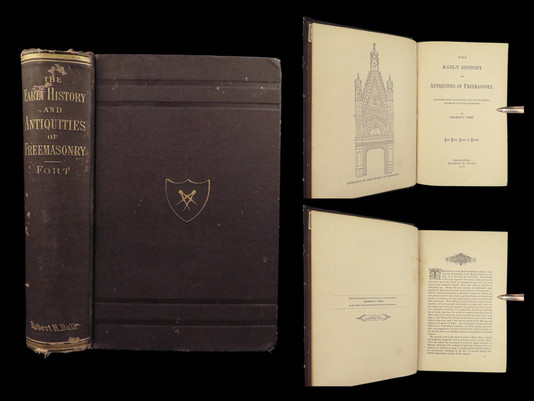 1877 MASONIC Antiquities FREEMASONRY Norse Medieval Oriental Rituals Rites (1 of 10)