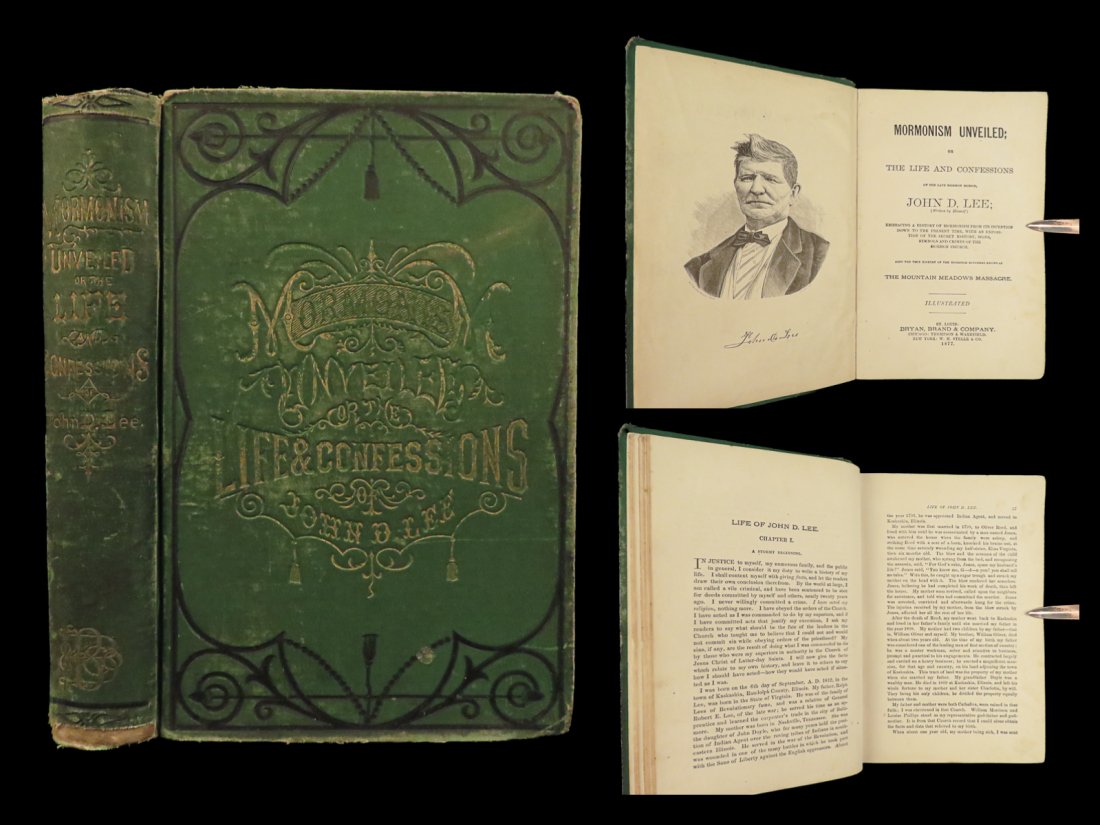 1877 Mormonism Unveiled 1ed John D. Lee LDS Mountain Meadow Massacre SECRETS: 1877 Mormonism Unveiled 1ed John D. Lee LDS Mountain Meadow Massacre SECRETS “Mormonism Unveiled; or, the Life and Confessions of the Late Mormon Bishop, John D. Lee” is a revelatory book, ser