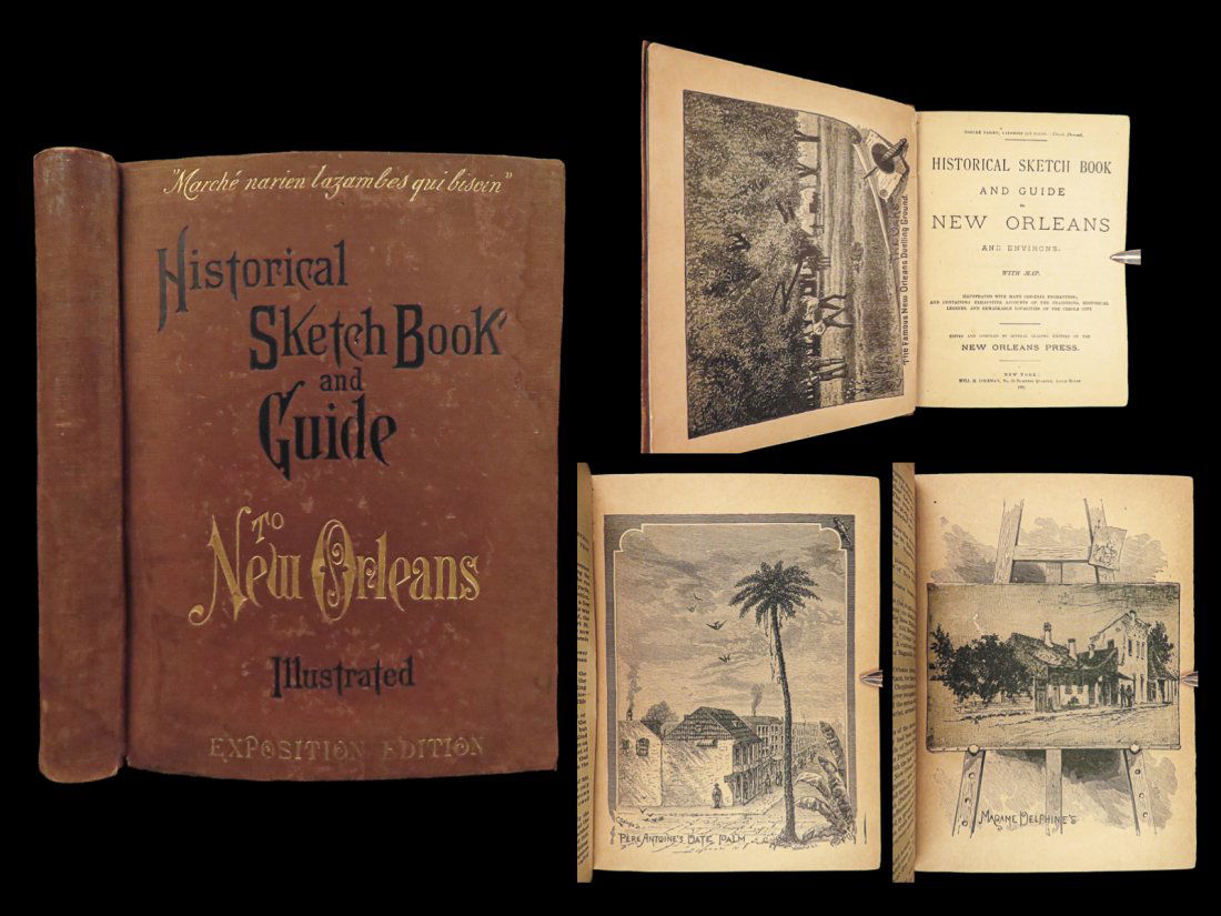 1885 FAMOUS 1ed New Orleans Travel Guide Creole History Louisiana Illustrated (1 of 10)
