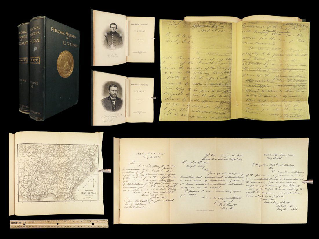1885 Civil War 1ed Memoirs of Union General Ulysses S. Grant Illustrated MAPS 2v (1 of 10)