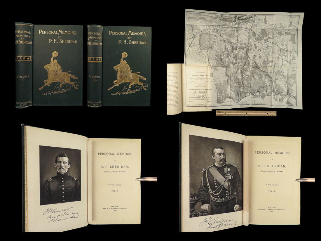 1888 Civil War 1st ed General Sheridan Personal Memoirs Union Native Americans (1 of 10)
