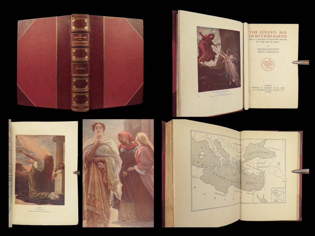 1919 BEAUTIFUL Mythology Legends Greek Roman Norse Arthur COLOR Myth Heroes (1 of 10)