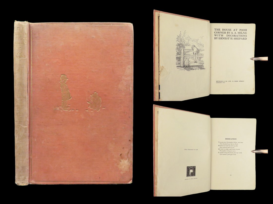 1928 WINNIE THE POOH 1st/1st House at Pooh Corner A.A. Milne Shepard Illustrated: 1928 WINNIE THE POOH 1st/1st House at Pooh Corner A.A. Milne Shepard Illustrated “The House at Pooh Corner” by Alan Alexander Milne is the charming fourth book in the famed “Winnie-the-Pooh&