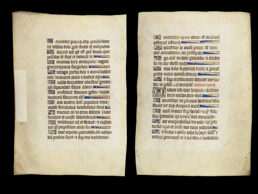 1400s 1500s GOLD Illuminated Handwritten Medieval Manuscript Catholic Missal Latin (1 of 10)