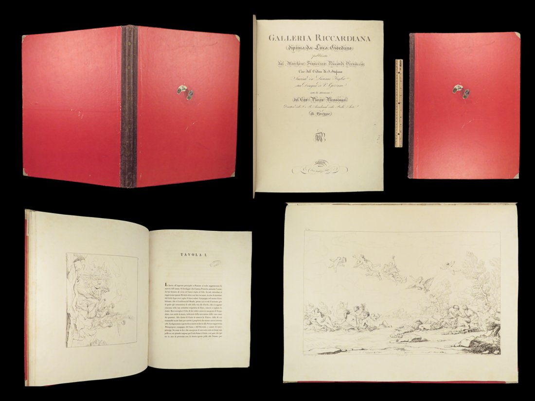 1822 ENORMOUS 1ed Luca Giordano ART Galleria Riccardiana Medici Palazzo Florence (1 of 10)