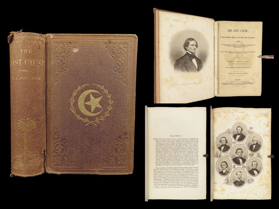 1867 Confederate Lost Cause Pollard Civil War White Supremacy SLAVERY CSA (1 of 10)