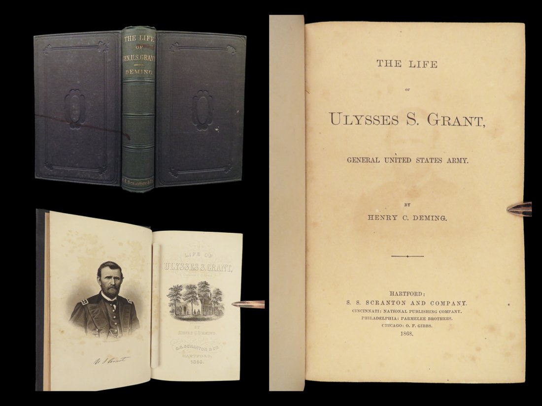 1868 Civil War General Ulysses S Grant 1ed Life Army American President Deming (1 of 10)