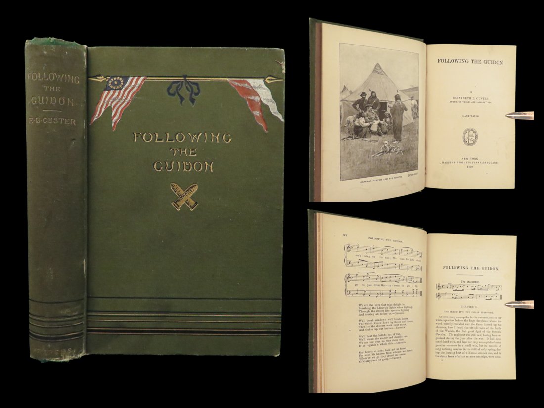 1890 CUSTER 1st ed Following the Guidon Civil War Indian Wars Little Big Horn (1 of 10)
