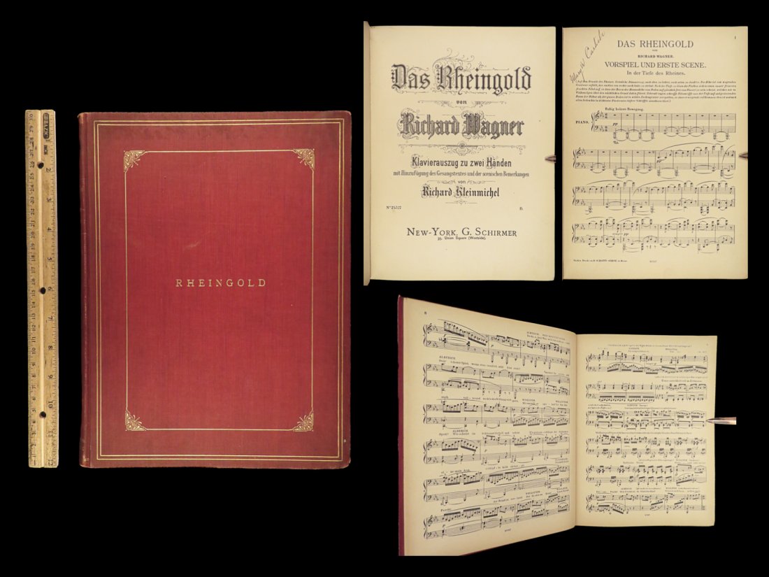 1900 Richard Wagner FOLIO Rhinegold Valkyrie Ring of Niblung Opera Piano MUSIC: 1900 Richard Wagner FOLIO Rhinegold Valkyrie Ring of Niblung Opera Piano MUSIC “Joy is not in things; it is in us” ? Richard Wagner Richard Wagners “Der Ring des Nibelungen” (or “The