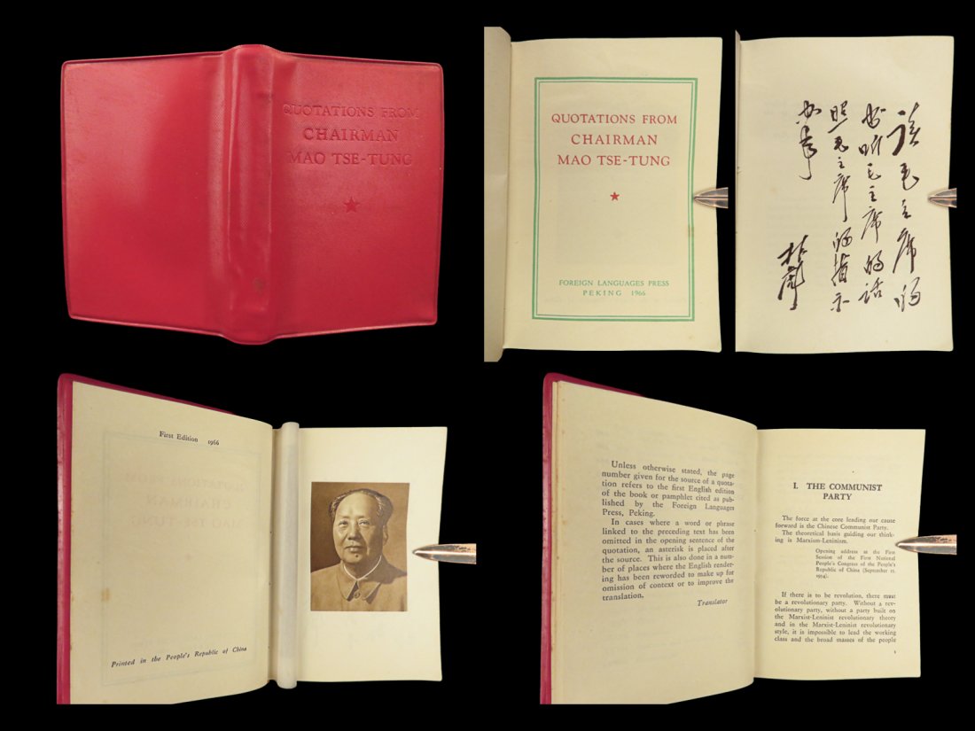 1966 CHINA 1ed English Mao Zedong Little Red Book Communism Tse-tung Quotations (1 of 10)