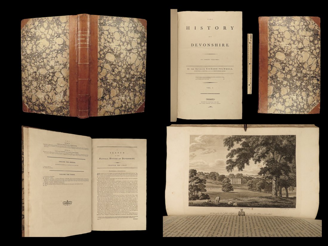 1797 Polwhele DEVONSHIRE Devon England Exeter Archbishops South Wales HUGE FOLIO (1 of 10)