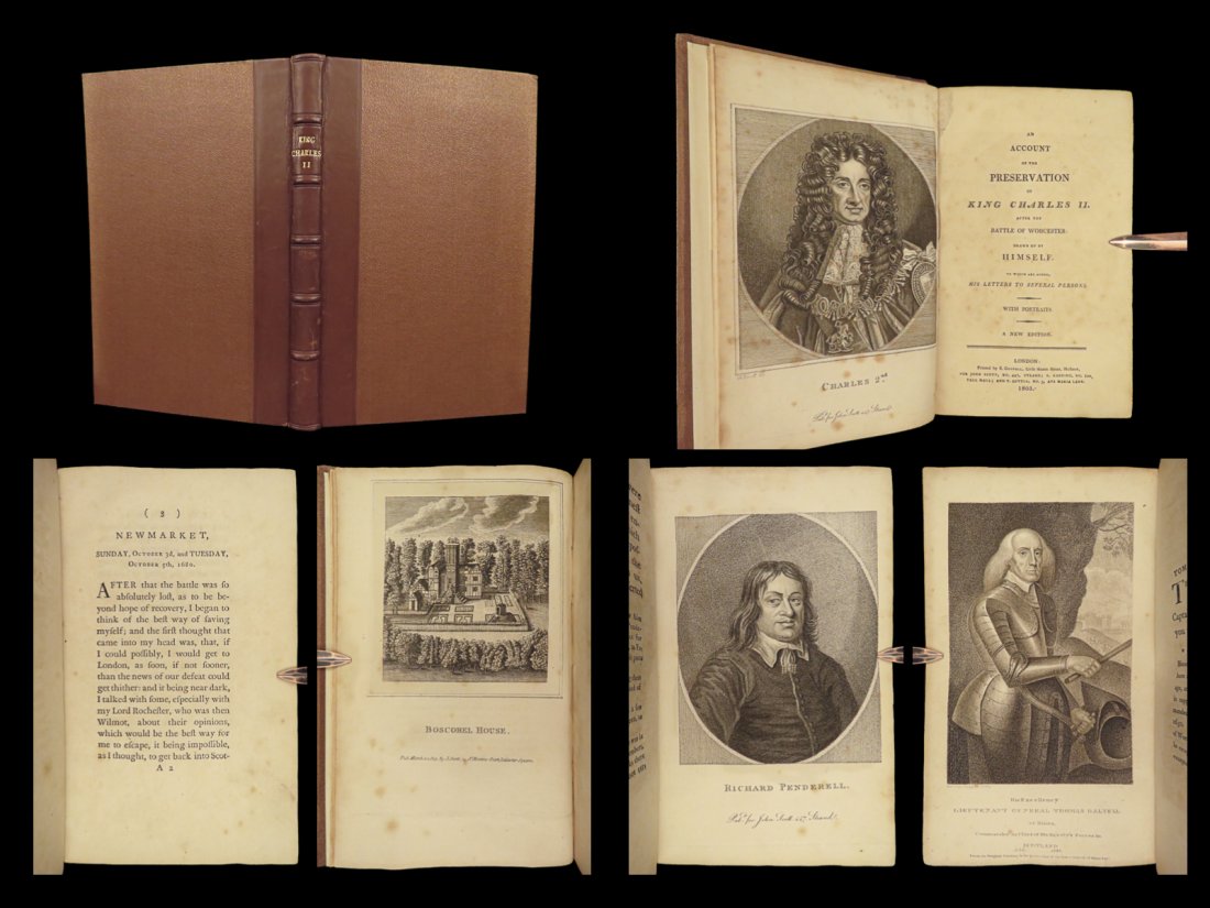 1803 King Charles II Escape from Worcester English Civil War Samuel Pepys RARE (1 of 10)