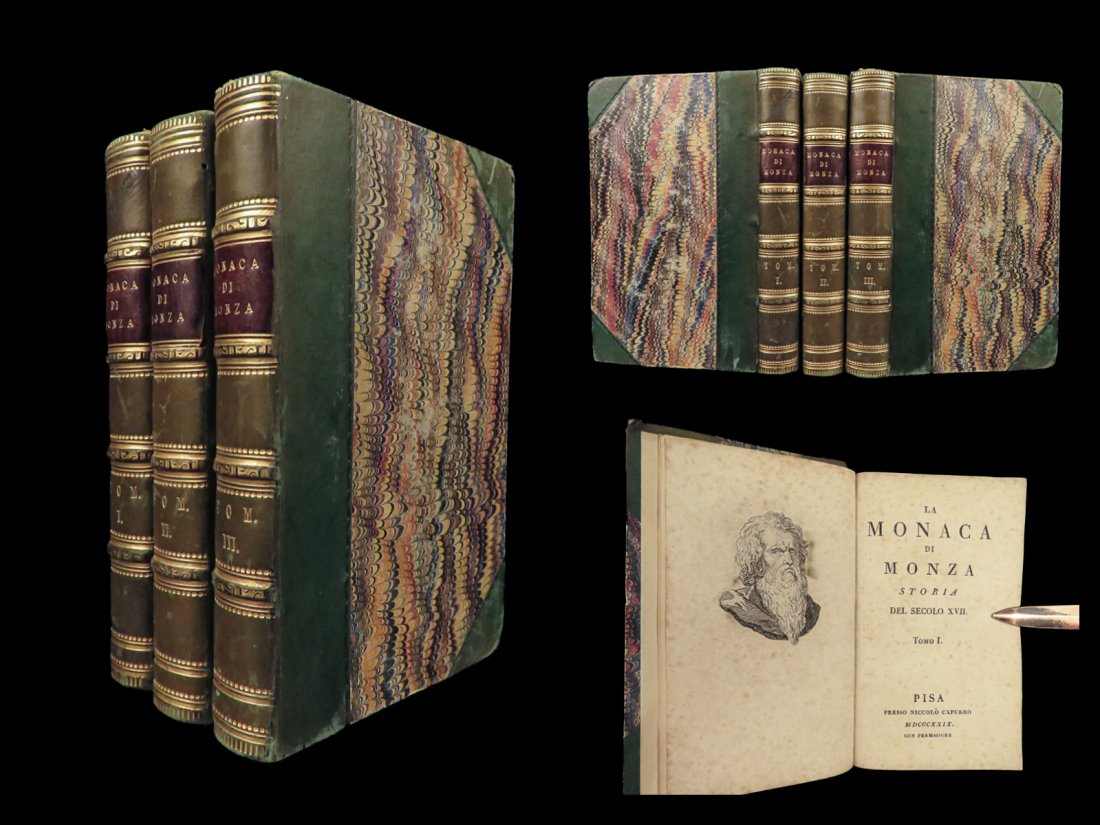 1829 The Nun of Monza by Giovanni Rosini Italian Monastics Tuscany 3v SET (1 of 10)