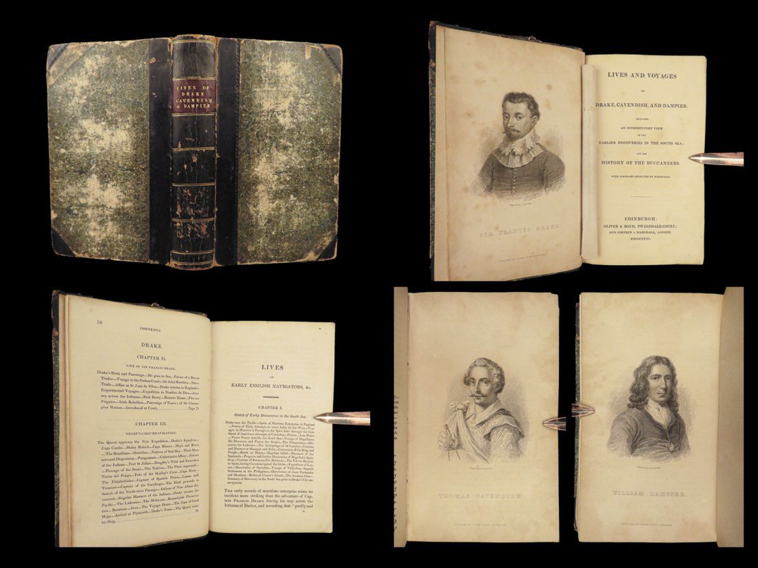 1831 PIRATES in America TORTUGA Capt Morgan Buccaneers Drake Cavendish Voyages (1 of 10)