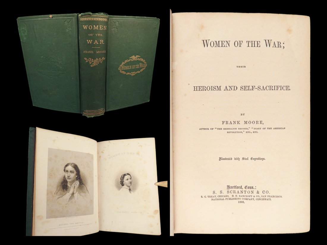 1866 Women of the Civil War 1ed Americana Gettysburg Military Robert E Lee Moore (1 of 10)