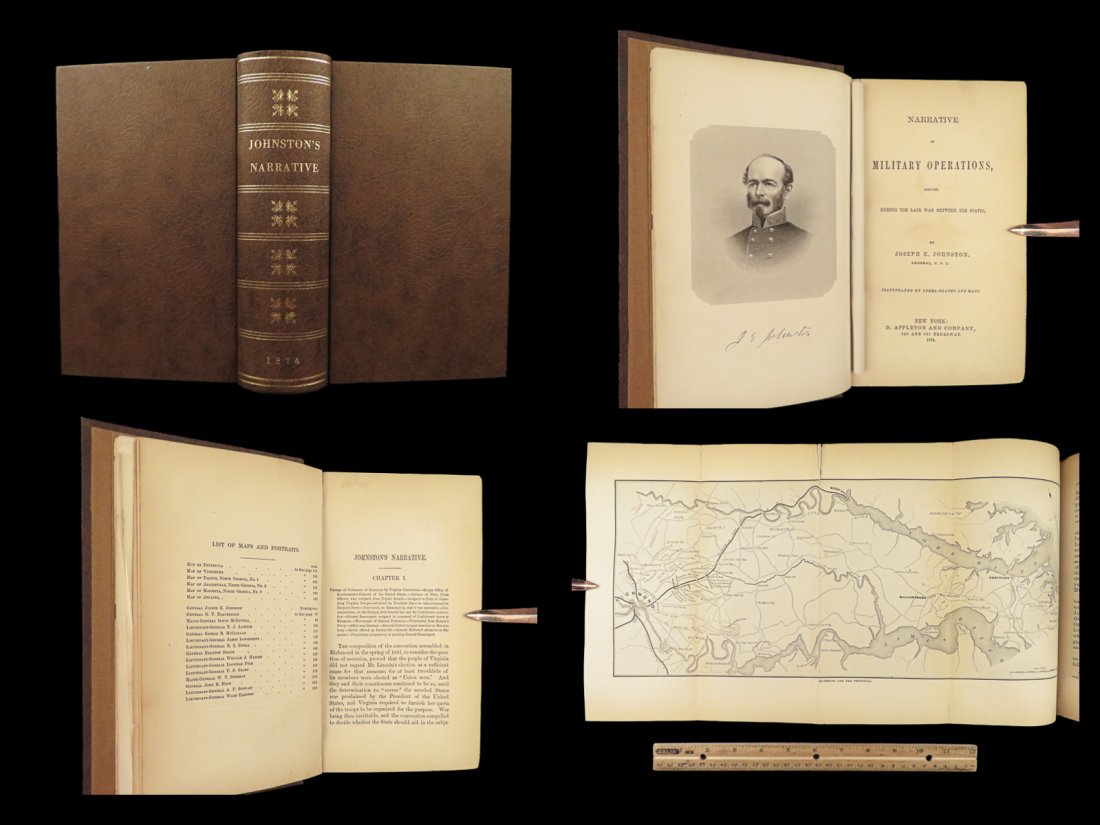 1874 Confederate 1ed General Joseph E Johnston Civil War Narrative CSA Military (1 of 10)