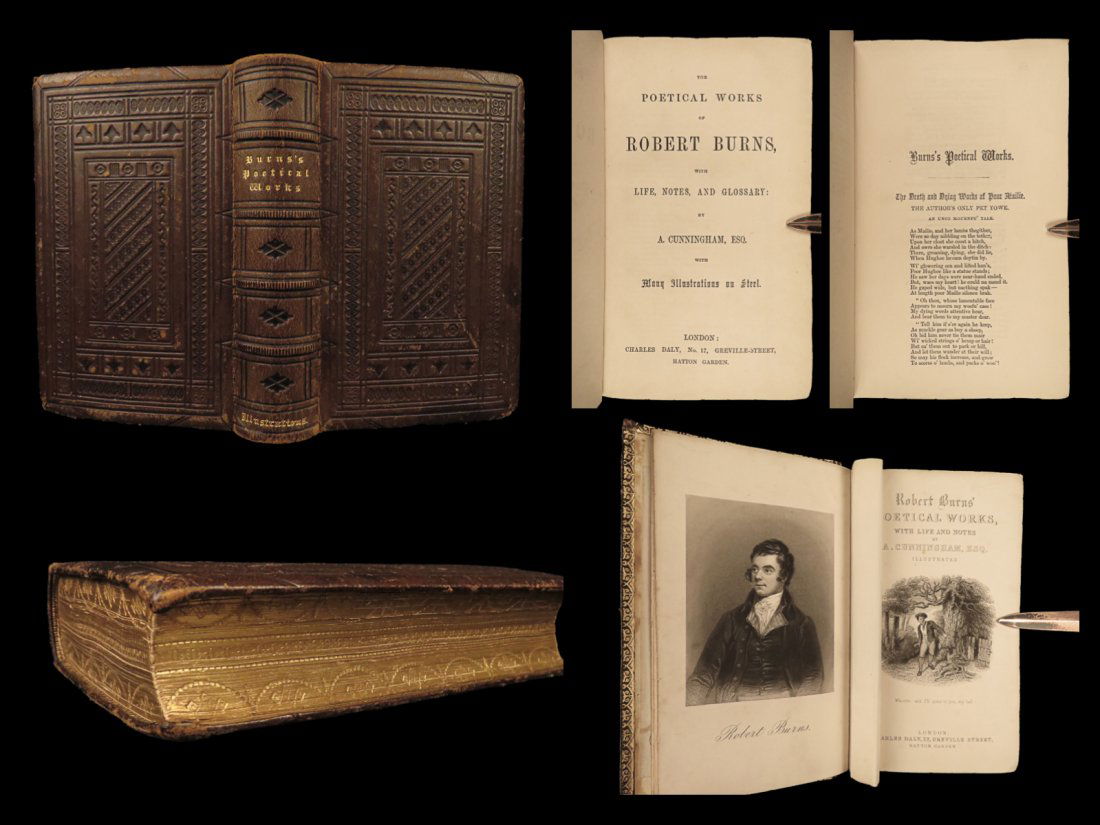 1880 BEAUTIFUL Robert BURNS Scottish Poetry & Lit Scotland Poems Cunningham (1 of 10)