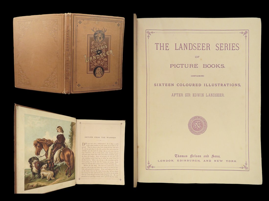 1880 DOGS 1ed Sir Edwin Landseer ART Painting Horses Animals Bunnies Deer Folio (1 of 10)