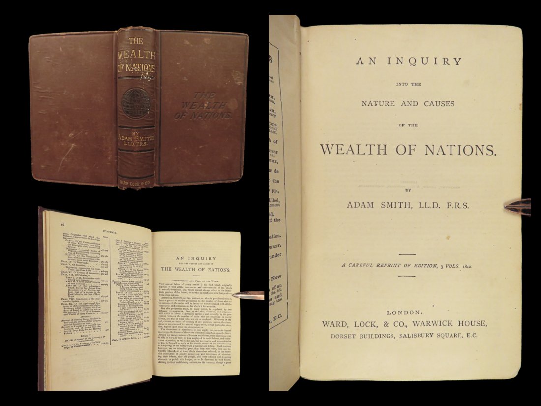1880 Wealth of Nations Adam Smith Economics Industrial Revolution Capitalism: 1880 Wealth of Nations Adam Smith Economics Industrial Revolution Capitalism “Nobody ever saw a dog make a fair and deliberate exchange of one bone for another with another dog.” ? Adam Smith,