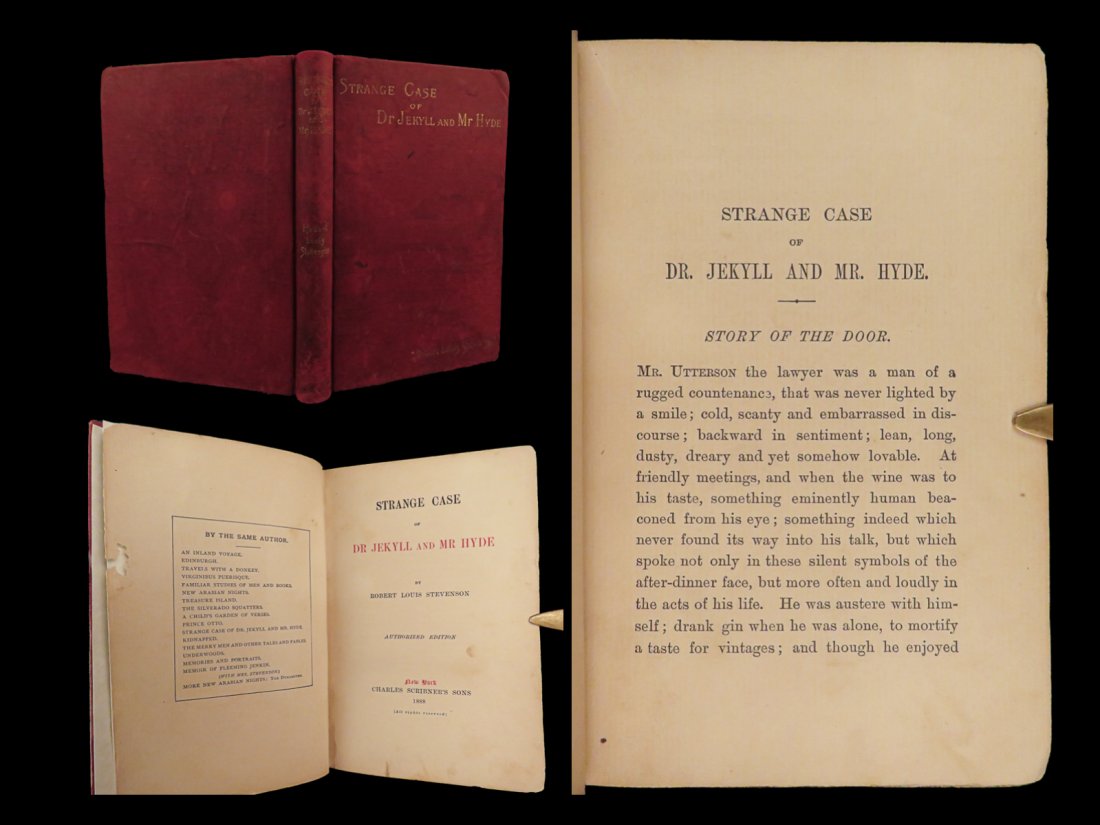 1888 Dr Jekyll & Mr Hyde Robert Louis Stevenson Horror Fiction RARE 1st edition (1 of 10)
